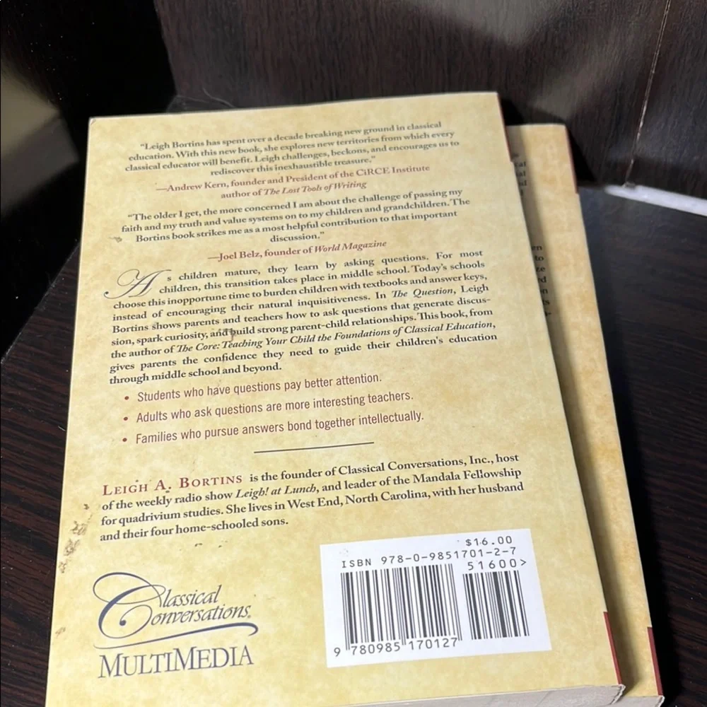 The Question & The Conversation by Leigh A. Bortins - Beige Covers - Picture 3 of 5